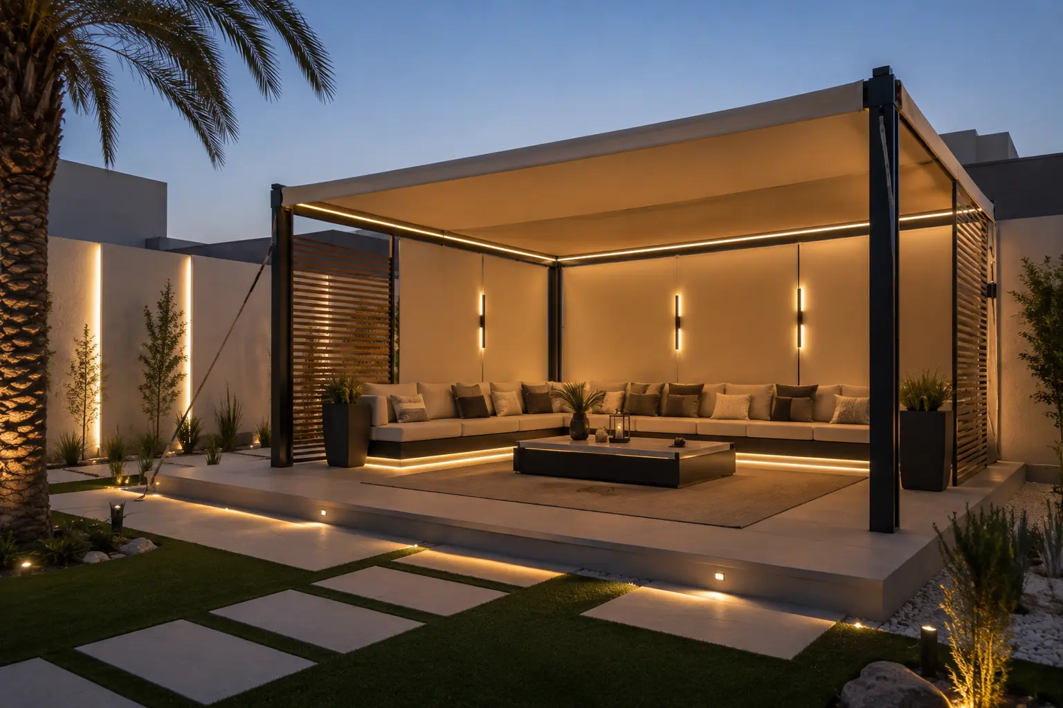 تصميم بيت شعر في الحوش