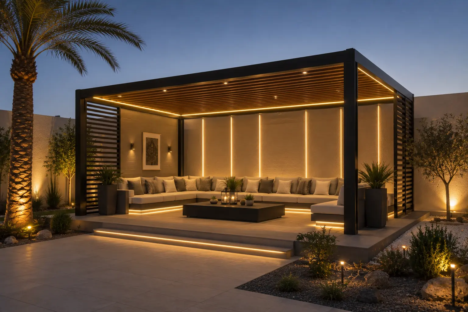 تصميم بيت شعر في الحوش
