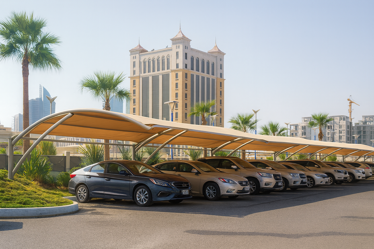 What Are Fabric Parking Shade Structures
